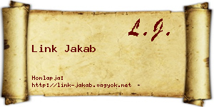 Link Jakab névjegykártya